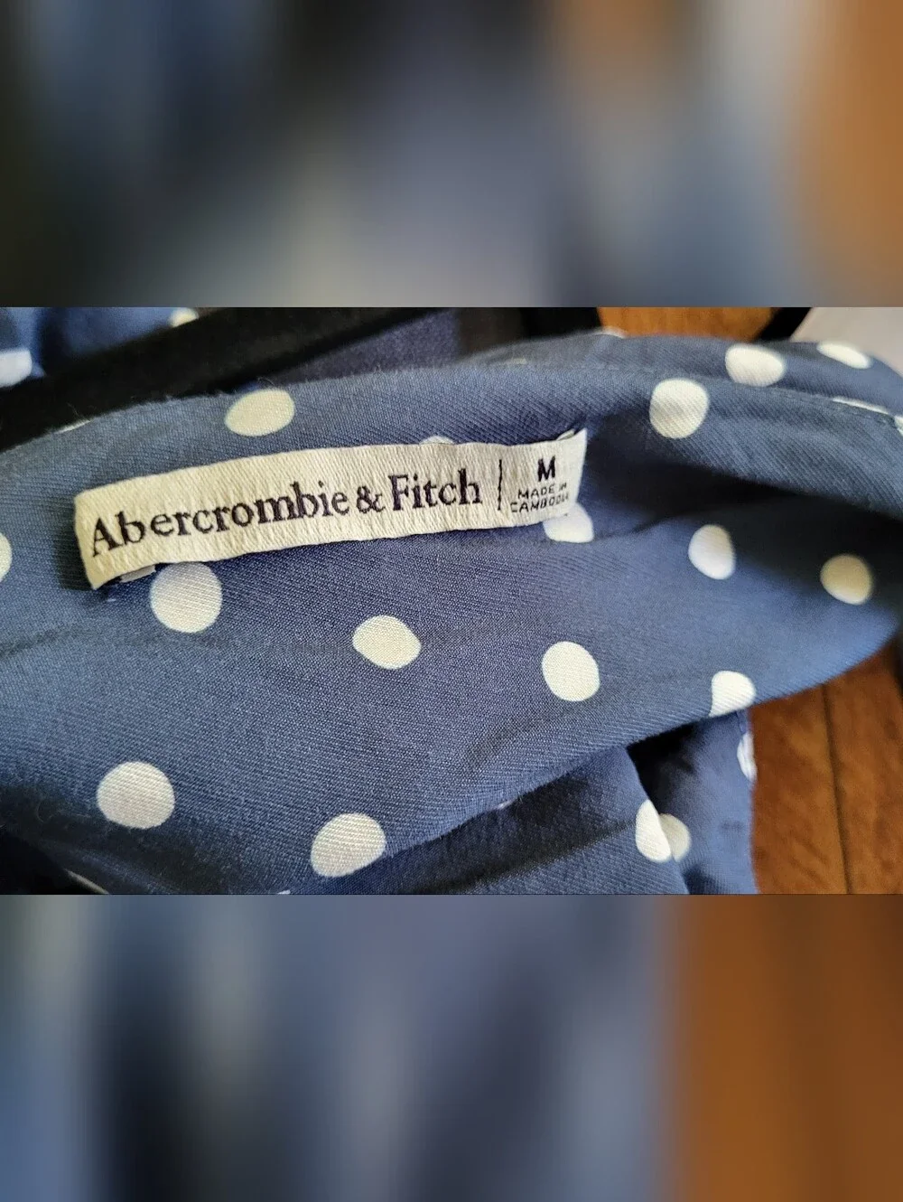 Abercrombie & Fitch Maxi  Navy Polka Dot Cutout Tie Resort Summer Dress